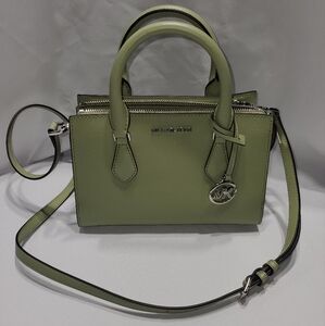 Michael Kors Green Satchel with Silver Hardware